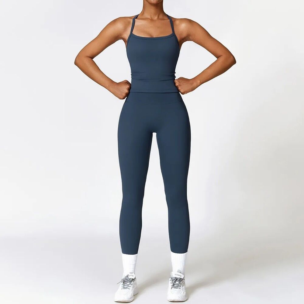 NEW Women's 2pc Yoga Set Sports Bra & Leggings Set Size M - Runs Small